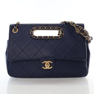 Chanel Large Calfskin A Real Catch Flap Bag